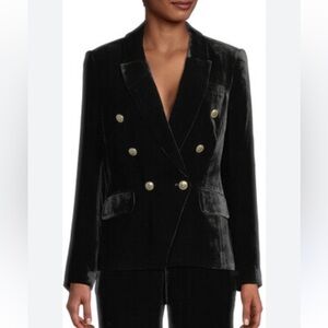 NWT Elie Tahari Black Velvet Blazer - Size 6